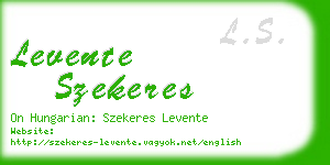 levente szekeres business card
